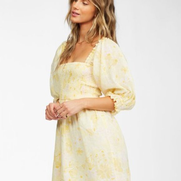 Billabong Yellow Floral Dress - Picture 6 of 12